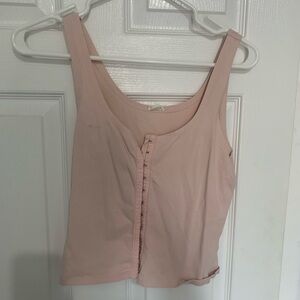 Pink crop tank top